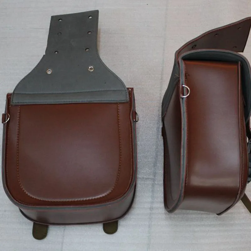 Universal Motorcycle Saddle Bags Large Capacity Motorbike Bike Side Tool Bag PU Leather Moto Tail Bag Luggage Saddlebags