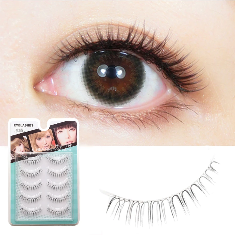 Dreigend zondag waar dan ook Icycheer 5Pairs Natuurlijke Wimpers Handgemaakte Granding Tip Eye Lashes  Naakt Makeup Bovenste En Onderste 3D Nertsen Valse Wimpers  Extension|Nepwimpers| - AliExpress