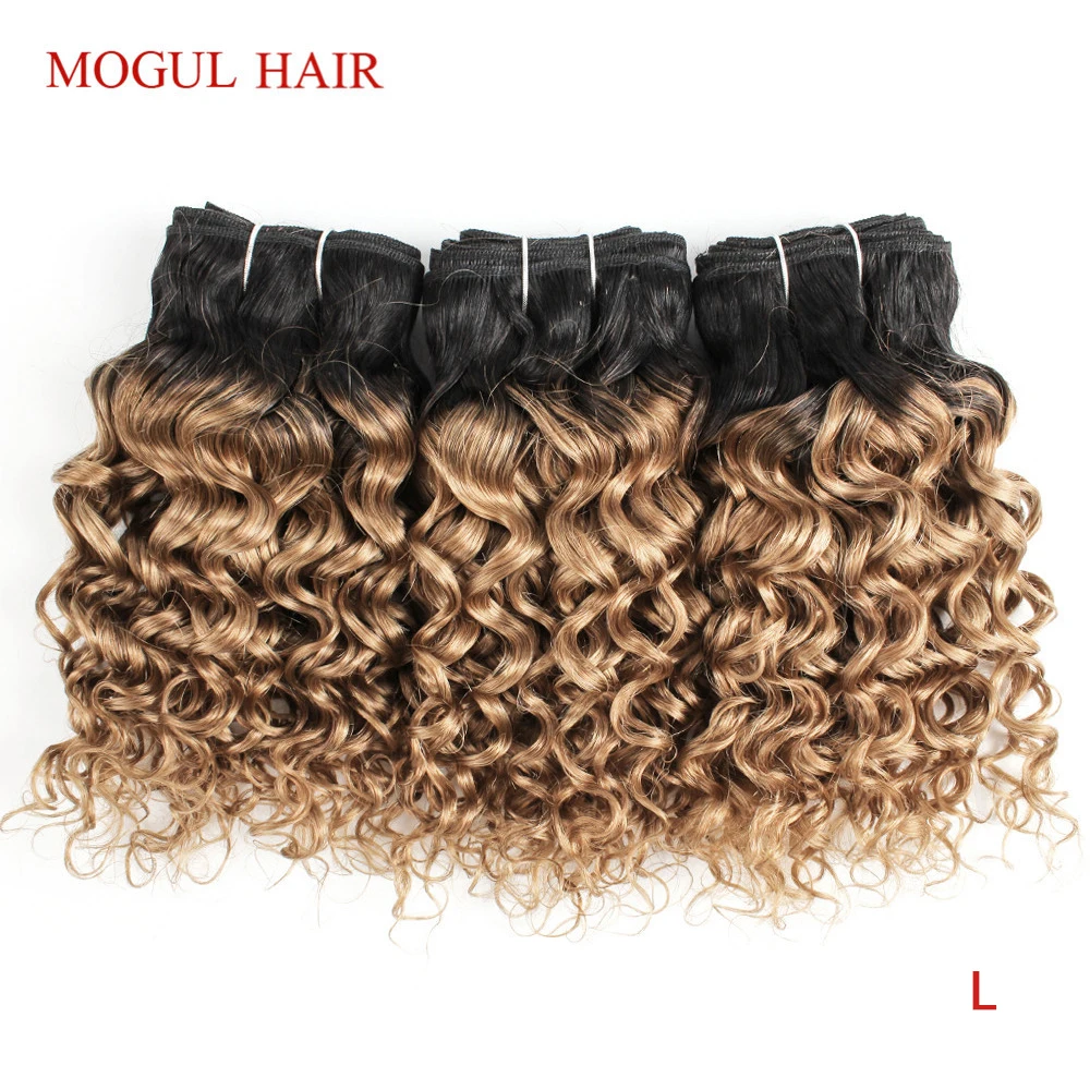 MOGUL волосы 4/6 пряди 50 г/шт. T 1B 27 темный корень медовый блонд Омбре Бразильская волна воды Remy человеческие