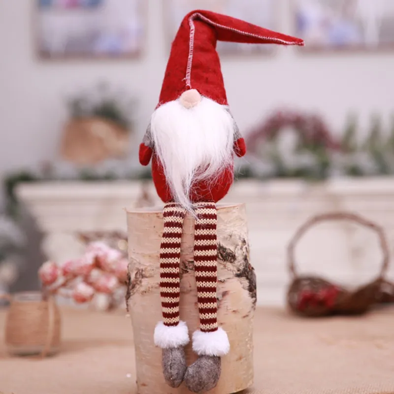 Шведский Рождественский Санта-Клаус томте длинная ножка гном плюшевая кукла ручной работы Домашний Декор коллекционные куклы Настольный орнамент