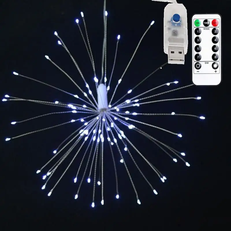 100-180Leds Gypsophila светильник с пультом дистанционного управления, USB теплый белый/красочный Сказочный мерцающий светильник, Рождественский праздничный светильник, Декор