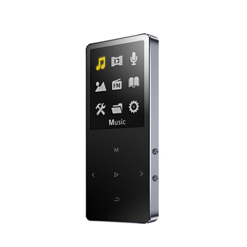 IQQ Bluetooth 4,1 версия тонкий mp3-плеер с динамиком сенсорный экран и встроенный 16G HiFi портативный walkman с FM/запись - Цвет: Silver