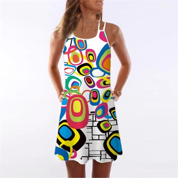 

FREE OSTRISH 2020 Women's Sleeveless Dress Pockets Casual Swing T-shirt Dresses Soft Home Casual Tank Mini Dress For Women T16