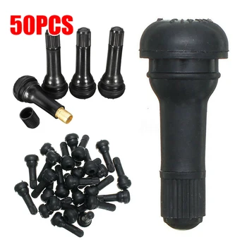 

Rubber Valve stems TR-413 Snap-in Replacement Exterior 50Pcs Accessory