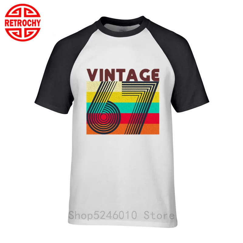 Vintage 1967 Classic 52st T-shirt Birthday Gifts Leisure T shirt For Dady Father Husband Summer Family Party Fishing Club Tshirt | Мужская