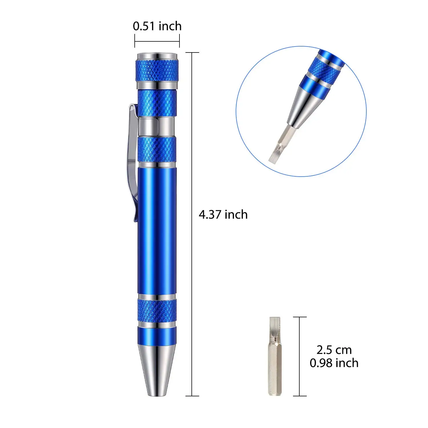 Mutilfunction Mini Slotted Bits Ballpoint Pen Screwdriver Set Repair Deco 