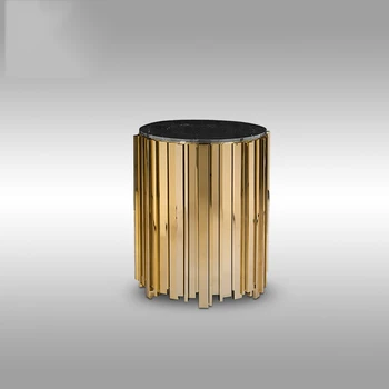 

luxury modern living room stainless steel marble coffee corner table