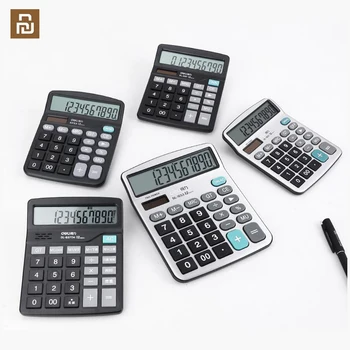 

xiaomi youpin calculator solar calculator for accounting with voice dual power computer stationery office supplies