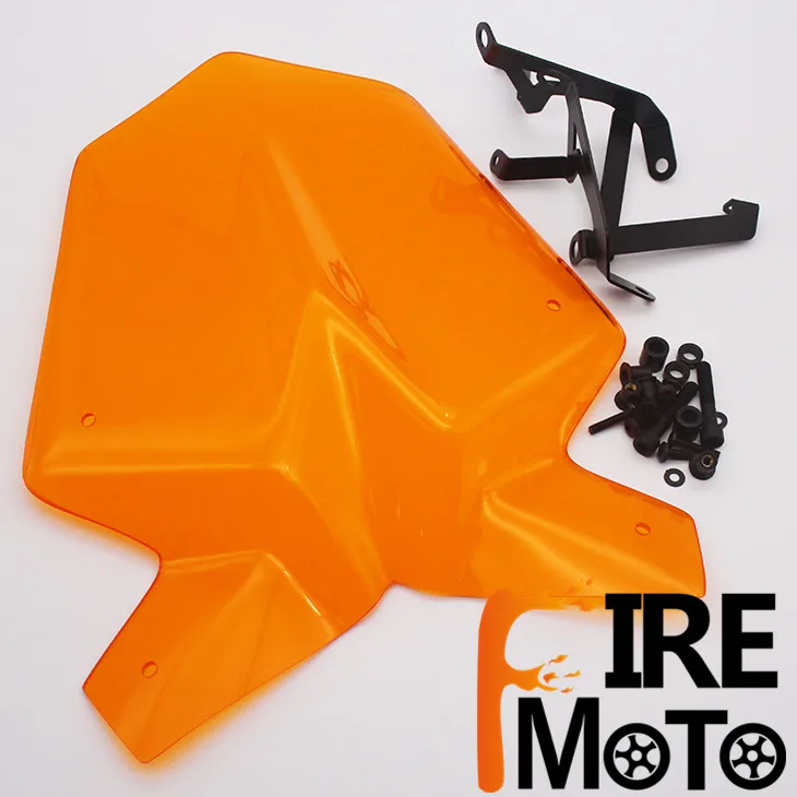 Windshield WindScreen Visor Viser Fits For KTM Duke 125 390 Duke125 Duke390 17 18 Double Bubble