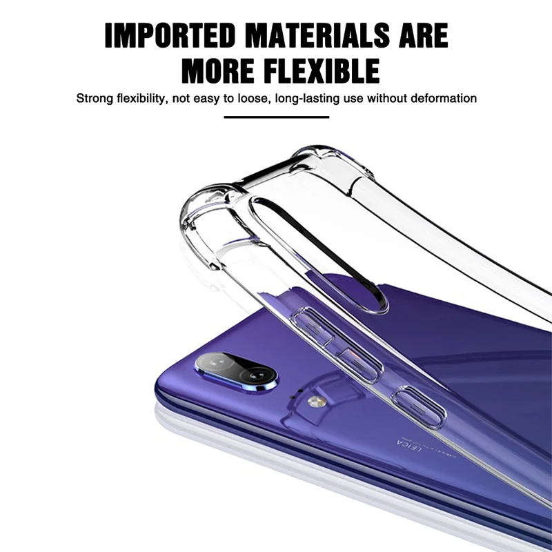 Crystal Clear Airbag Shockproof Silicone Phone Case - Soft & Durable Protection