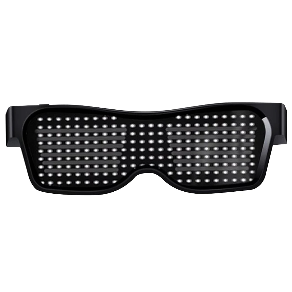 

Party Props APP Control Luminous Glasses Night DIY Flashing Dancing Bar Eyewear Fashion Bluetooth Glow LED Display