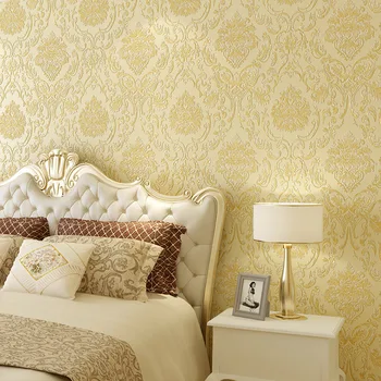 

European 3D Wallpaper bedroom fine embossed Damascus non woven fabric TV background wallpaper living room wallpaper Y77
