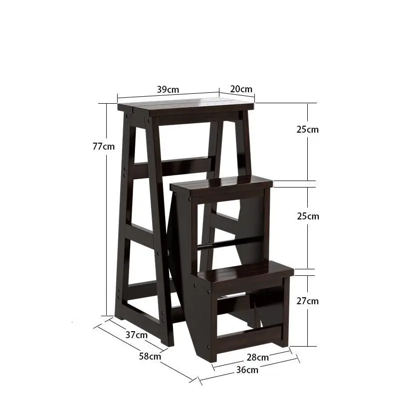 Складывающиеся ступеньки для детской ванной комнаты, кухни, пуфика, маленькая скалетта, Legno, стремянка, стул Escaleta - Цвет: Version C