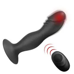 10 режимов беспроводной Дилдо Вибратор массажер пульт дистанционного управления Анальная пробка с присоской для мастурбации простаты G-spot