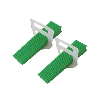 

300pcs Plastic Ceramic Tile Leveling System 200 Clips+100 Wedges Tiling Flooring Tools Wedges Clips
