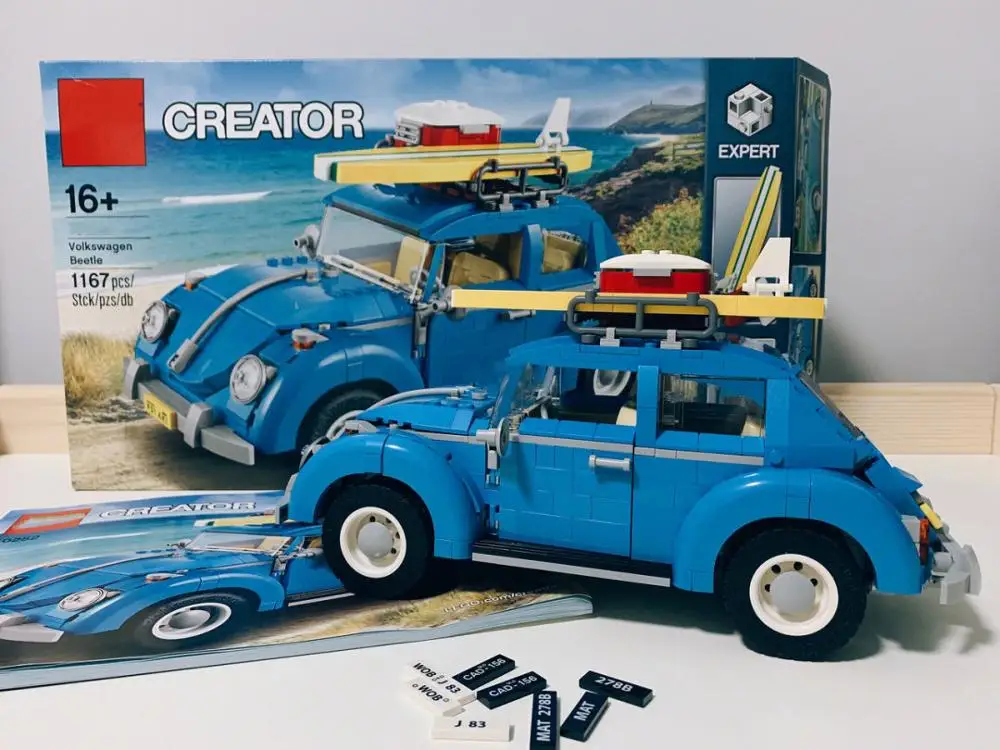 Volkswagen Beetle Creator Expert совместим с Iegoset 10252 строительные блоки кирпичи модели
