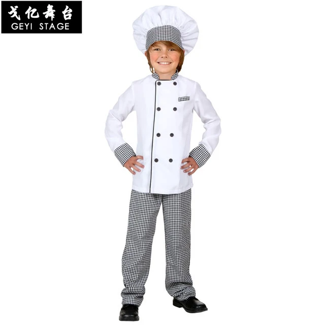 Uniforme de Chef para niños, conjunto de ropa, pantalones y gorro, disfraces de Cosplay para adultos y mujeres _ - AliExpress Mobile