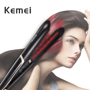 

2 In 1 Hair Curler And Straightener Tourmaline Ceramic Straightening Iron Rapid Heating Curling Iron Infrared Hairstyle Tool 42