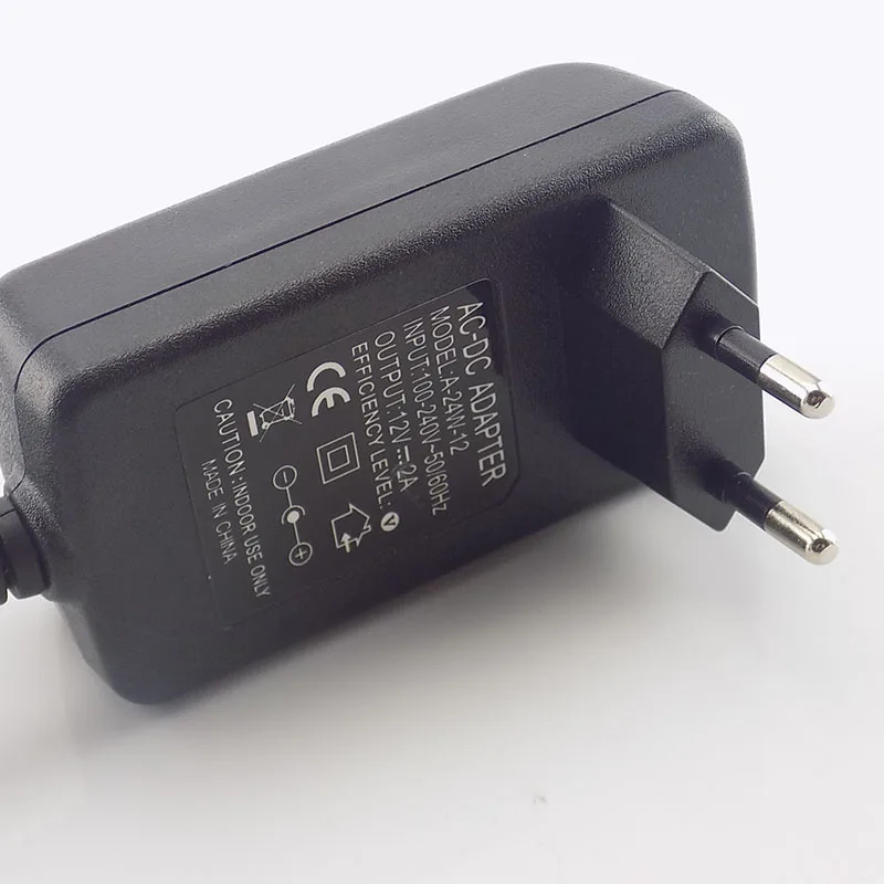 12 В 2A 2000mA AC DC 5,5X2,5 мм адаптер питания зарядное устройство вилка 100-240 в EU/US/AU/UK Зарядка для светодиодной ленты cctv C12