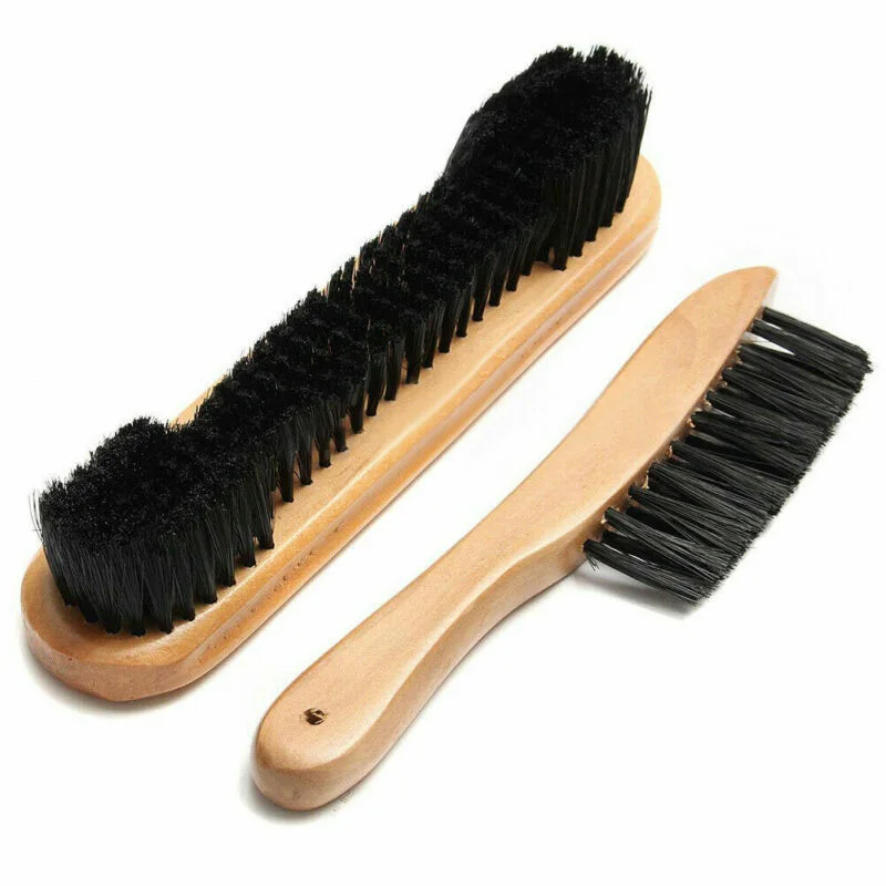 Pool Table Brush Cleaner Kit 2pcs Snooker Billiard Table Brush Rail Wood Handle Pool Table And Rail Brush Set Cleaning Tools Pool Billiards Accessories