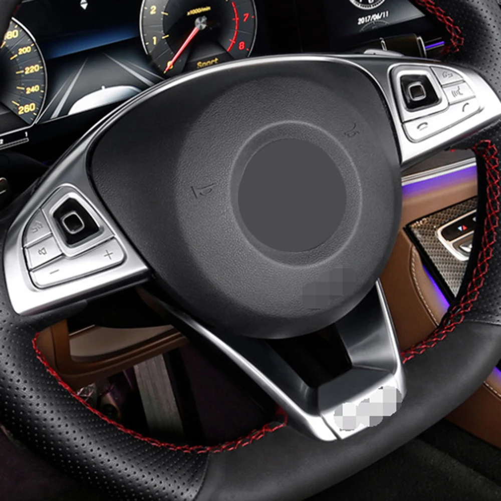8 шт./компл. автомобиля крышки кнопки подходит для Mercedes Benz e-класс W213 16-19 рулевого колеса автомобиля кнопки крышка из АБС-пластика Пластик украшения автомобиля