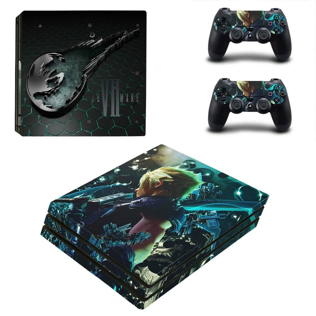 Final Fantasy VII PS4 Pro стикер Play station 4 Кожа Наклейка для playstation 4 PS4 Pro консоль и контроллер Скины Виниловые