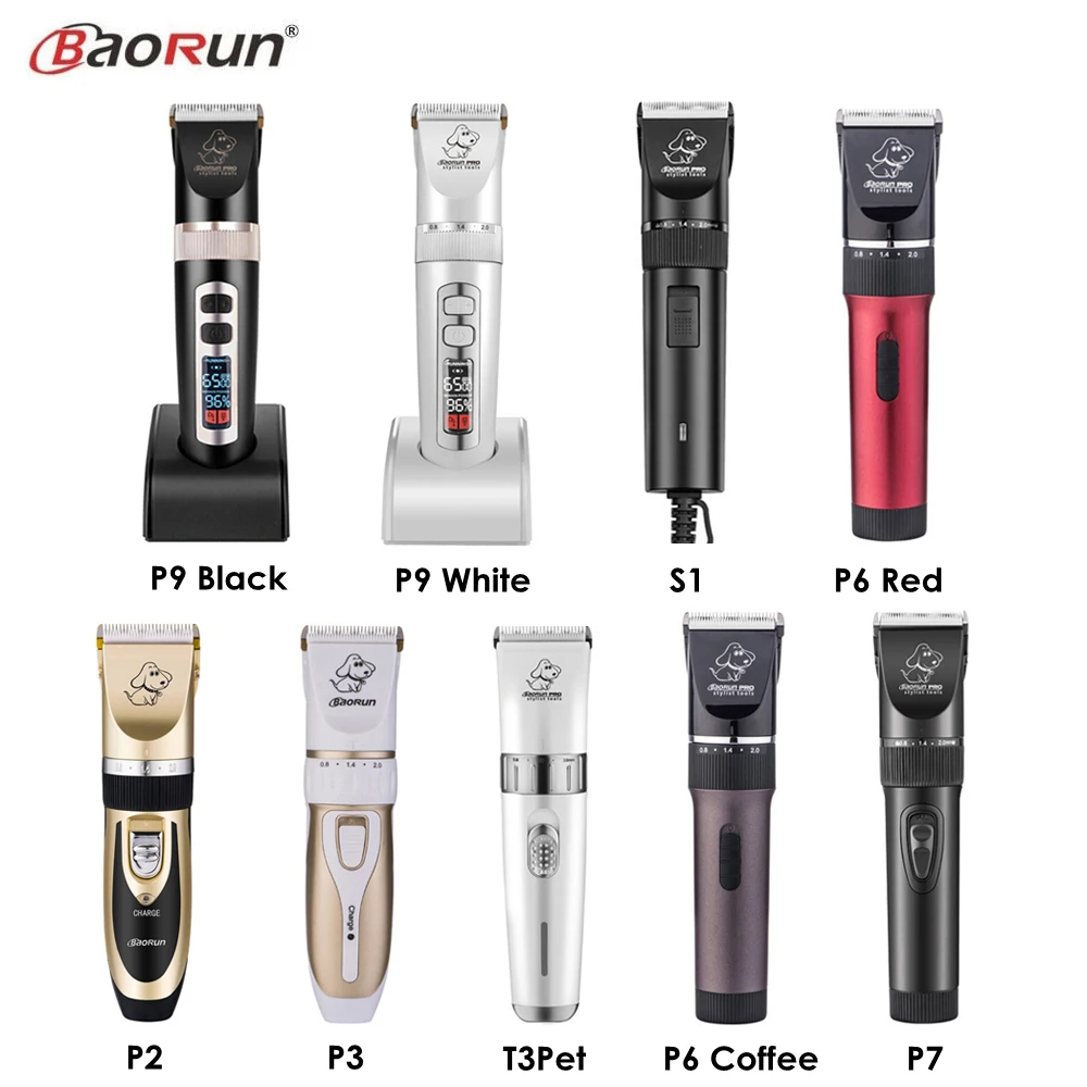 Hair Trimmer Pet Clipper Dog Hair Trimmer Pet Hair Trimmer Dog Clipper BaoRun P2 P3 P6 P9 S1 Dog Hair Clipper Professional Pet Grooming Trimmer Shaver Cat Hair Cutter Electric Animals Haircut Machine