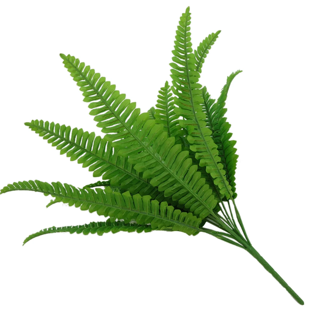 1 Branch of Artificial Long Stem Fern Leaf  58cm Tall Artificial Greenery Decoraetive Floral Wall Decor, Tabletop Potted Plants