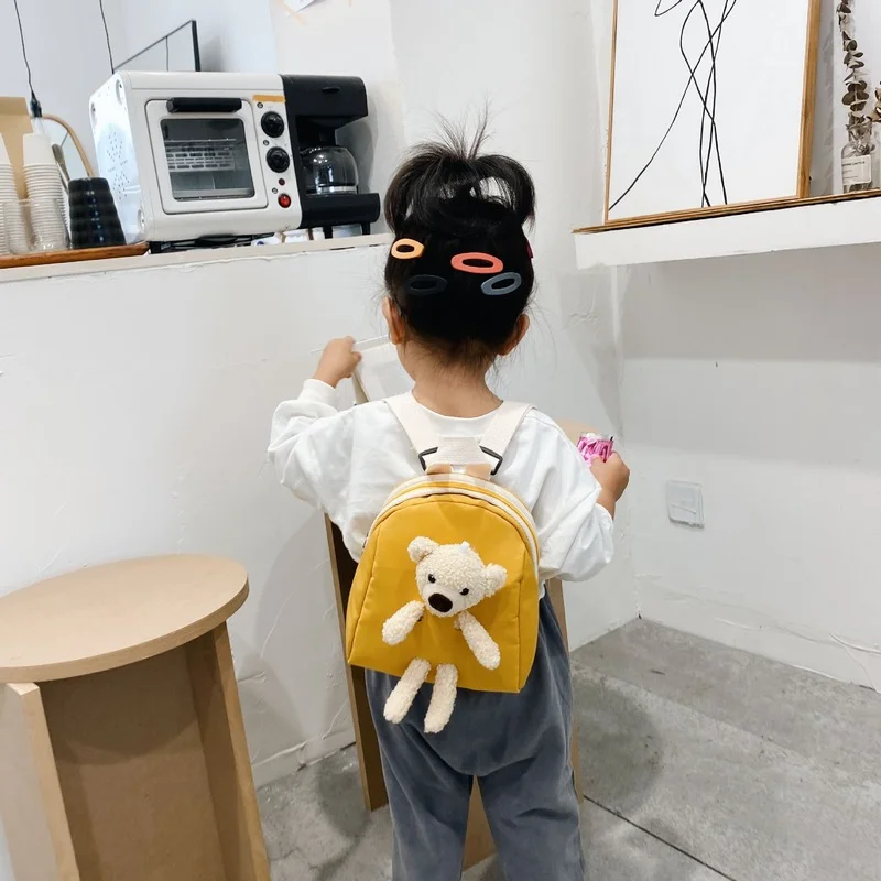 Kawaii Mini Bag Childrens Plush Bear Backpack Bag Cute Cartoon Small Backpack Trendy Boy Girl School Bag Gift