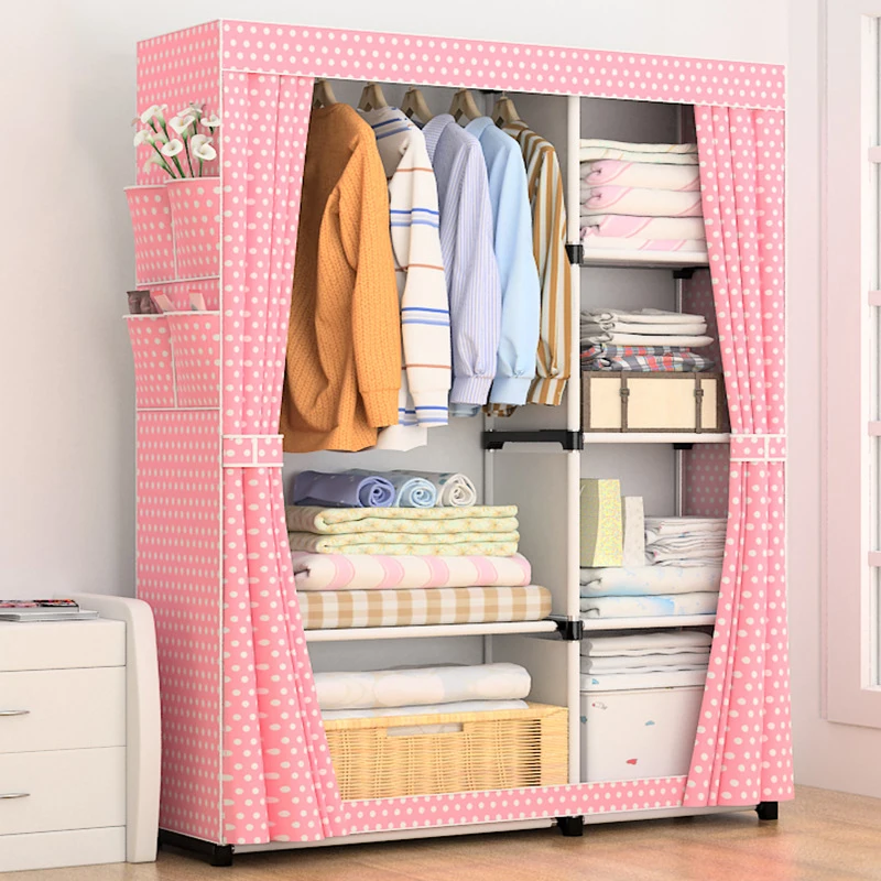 COSTWAY Cloth Wardrobe For clothes Fabric Folding Portable Closet Storage Cabinet Bedroom Home Furniture armario ropero muebles