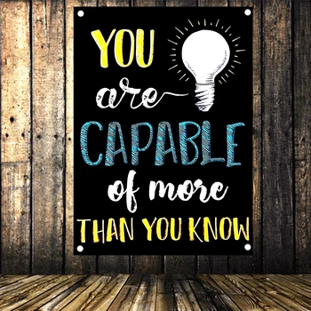 

Inspirational Motivational Quote Posters for Classroom or School; Flags & Banners, Wall Hanging, Tapestry Canvas Print Art H7