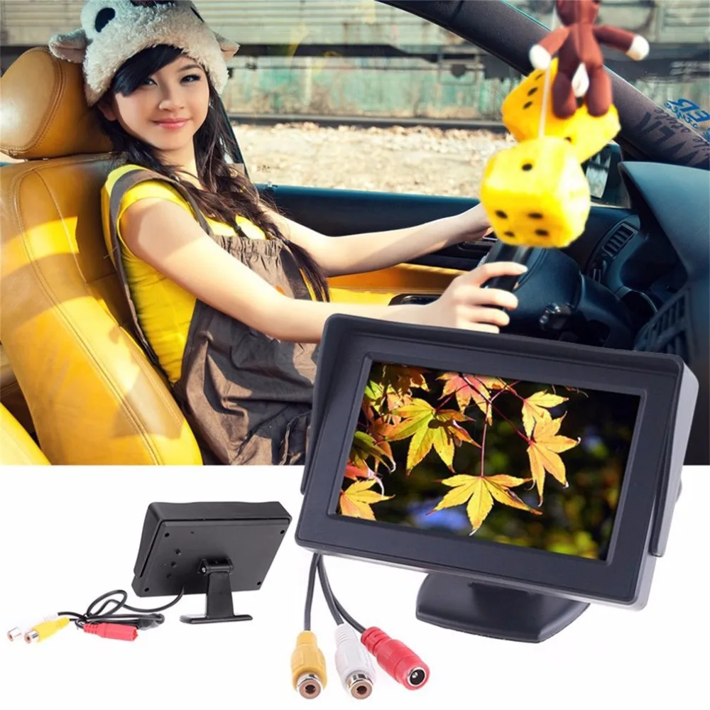 2020 New Hot Sale 4.3 TFT LCD Car Monitor Reverse Review DVD VCR CCTV Auto Parking Assistance Backup Reverse Camera Car-styling