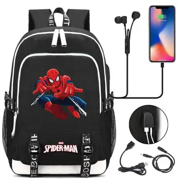 

Disney Spiderman Multifunction USB Charge School Bags Students Boys Girls Rucksack Laptop Backpack for Teenagers Travel Bags