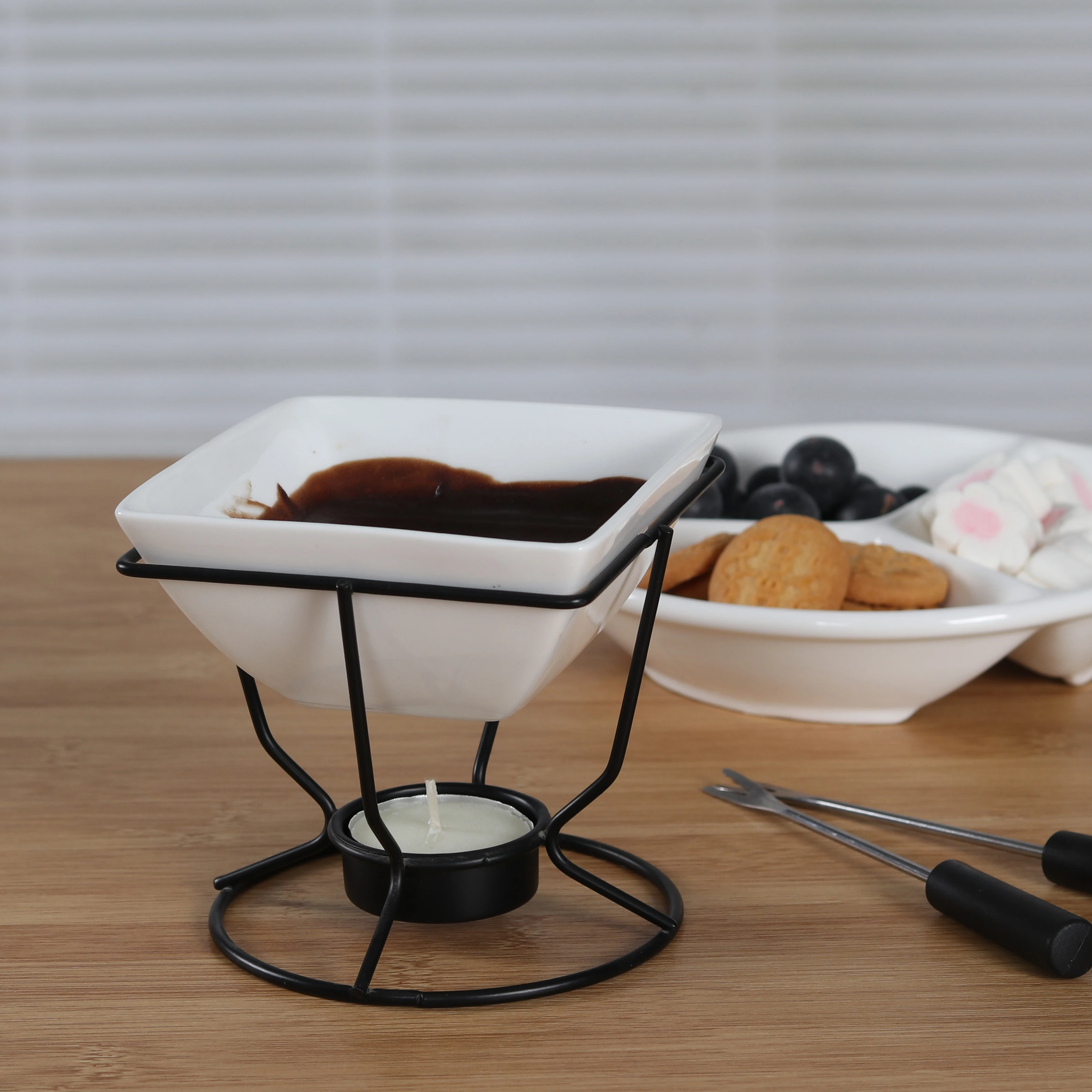 DIY Chocolate Fondue Set Haggen Dazs Ice cream Bowl Chocolate Warmer