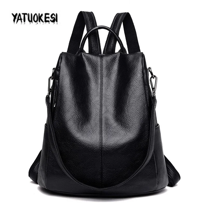 

2020 New PU Leather Brand Backpack Fashion Anti-theft Backpack For Teenage Female School Shoulder Bag Mochila Feminina Sac A Dos