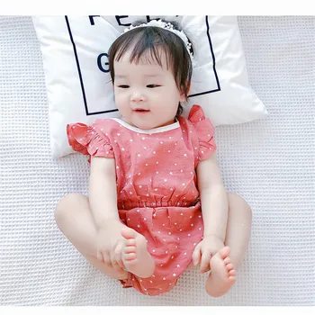 

Baby Girls Clothes Floral Newborn Baby Rompers Plaid Summer Baby Jumpsuit Ruffle Sleeve Cotton Infant Baby Girls Romper Jumpsuit