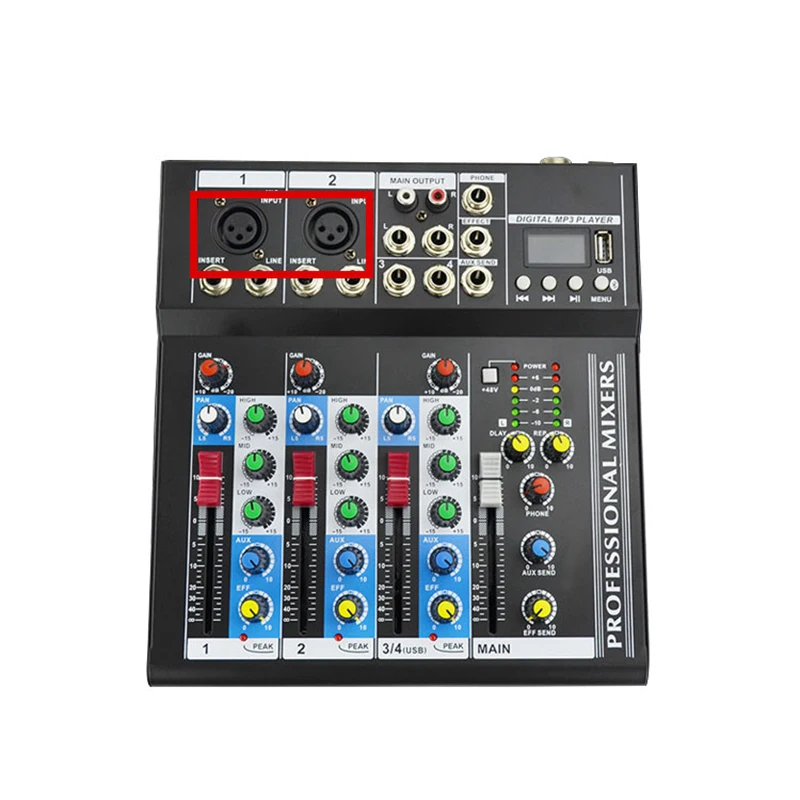 US $113.49 JAYETE 2020 Newest Portable Professional Mini 4 Channel USB Audio Mixer With Bluetooth Audio Console Sound Card Fit For Party
