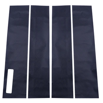 

4pcs Carbon Fiber Style Black Car Window Door Pillar Post Cover Sticker Trim Vinyl Decal Fit for Ford F150 2017 2018 2019 2020