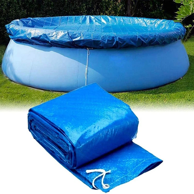 

10Ft Inflatable Swimming Pool Cover-Easy Set and Frame Pool Protection Cover Roof Waterproof Rain Insulation Cloth-3.05M