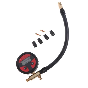 

Length 20cm LCD Black+Red Flexible Tire Pressure Gauge 0-200PSI For Truck Motorcycle Manometer