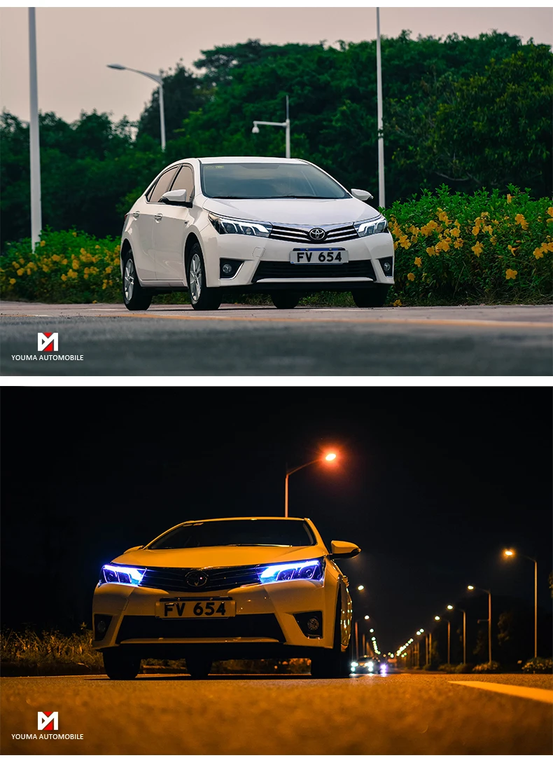 Автомобильный Стайлинг Головной фонарь для Toyota corolla фары- светодиодный фонарь биксеноновый светодиодный DRL crolla фары в сборе