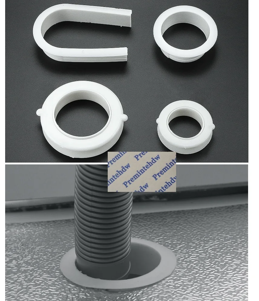 40Pcs/Lot White Plastic U Grommet Furniture Kitchen Bath Sink