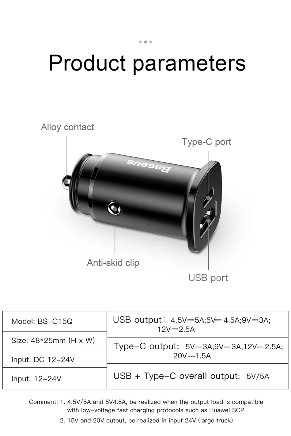 Baseus 30 Вт автомобильное зарядное устройство USB C PD быстрое зарядное устройство для iPhone 11 Pro Max Быстрая зарядка 4,0 3,0 зарядное устройство для телефона Xiaomi HUAWEI samsung