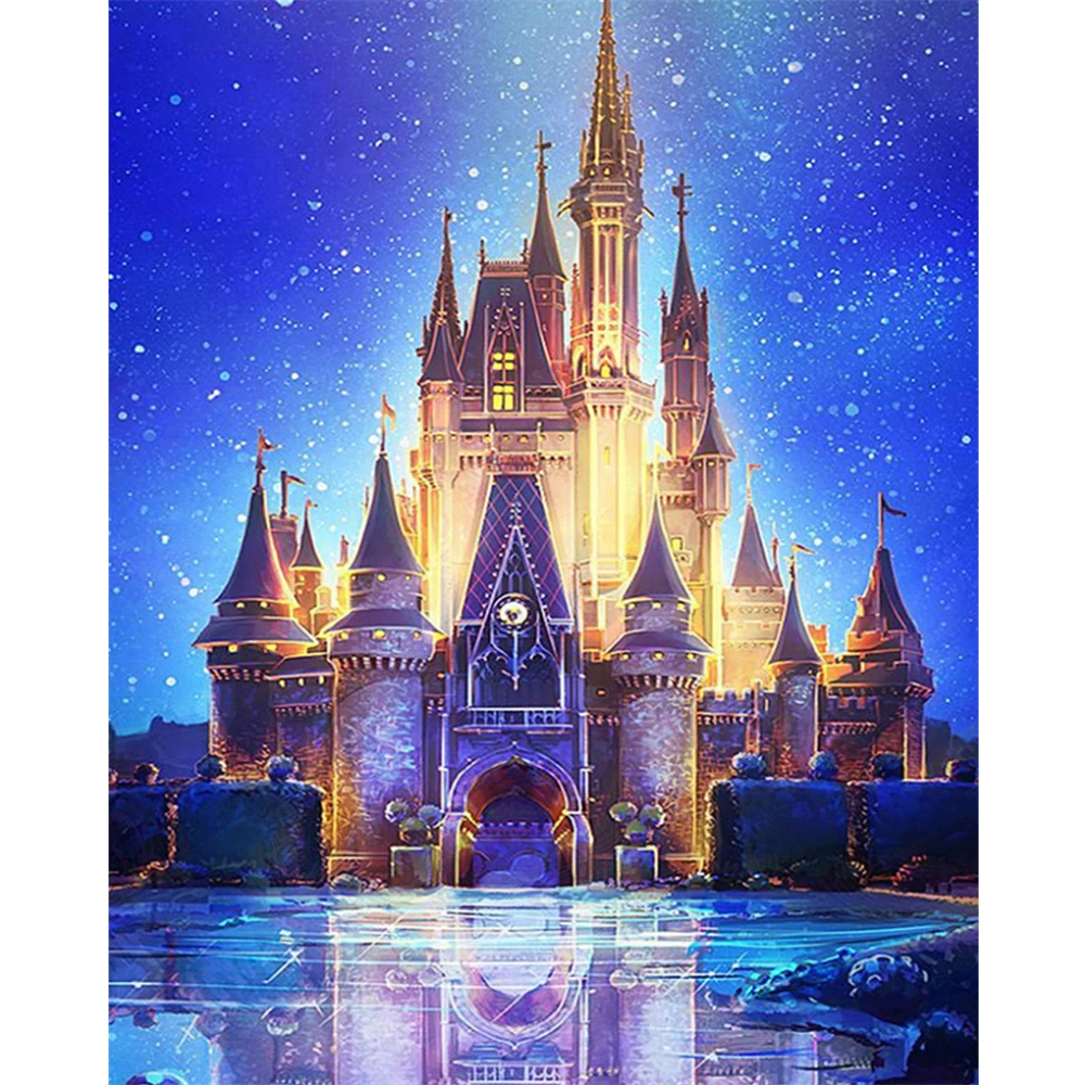 Алмазная живопись The castle 5D комплект для алмазной вышивки сделай сам Стразы