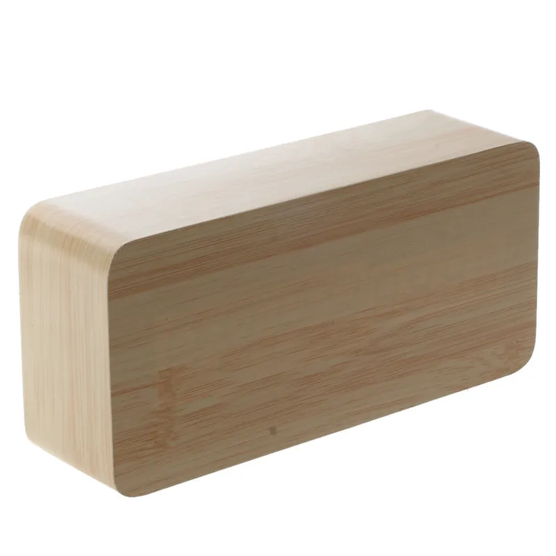 

Voice Control Calendar ThermometerRectangle Wood Wooden LED Digital Alarm Clock USB/AAA Bamboo Wood Red LED
