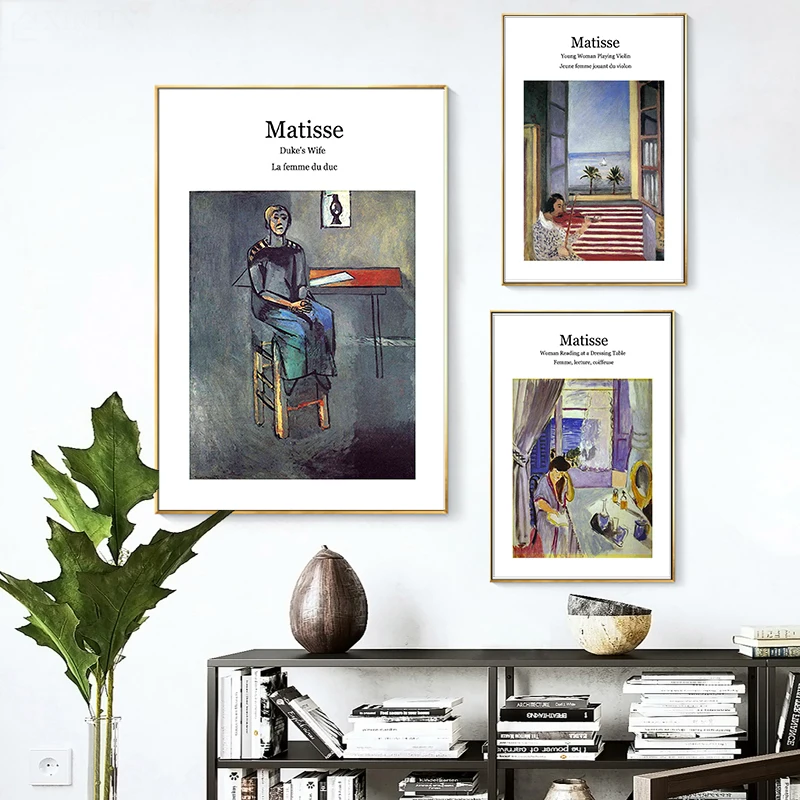

Printed Canvas Abstract Posters Enrique Matisse Fox Vincent Pictures Wall Art Home Decoration Nordic Modern Modular Living Room