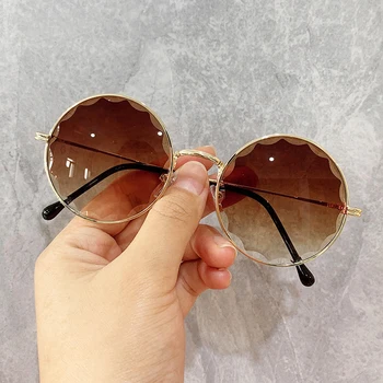 

2020 Vintage Round Metal Sunglasses Women Luxury Brand Designer Punk Eyewear Ladies Sunglasses Men Polarized UV400 Protection