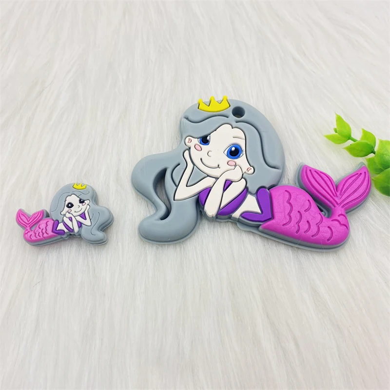 2pc/set BPA Free Animal Silicone Teethers Baby Teething Toy Fox panda elephant Food Grade Silicone Cartoon Nursing Tiny Rod 4