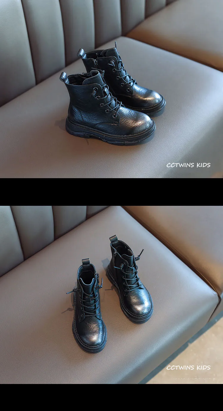 CCTWINS/детская обувь; коллекция года; сезон осень; детская обувь из искусственной кожи на платформе; брендовые Ботинки martin для маленьких мальчиков; Модные ботильоны для девочек; MB044