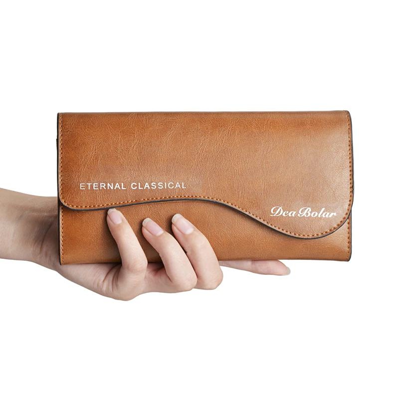 

Men's Long pu Wallet European and American Retro Clutch Multifunctional Multi-Card Zip Phone Bag